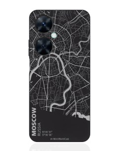 Чехол для смартфона Huawei Nova 11i черный силиконовый Карта Москвы Musthavecase