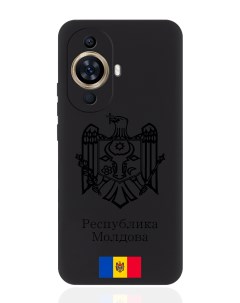 Чехол для Huawei Nova 11 Черный лаковый Герб Республики Молдова Герб Молдавии Signumcase