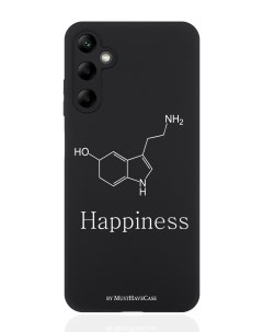 Чехол для смартфона Samsung A05S черный силиконовый Молекула счастья Musthavecase