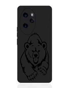Чехол для смартфона Honor 100 Pro черный силиконовый Медведь Musthavecase