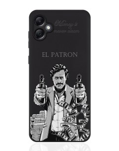 Чехол для смартфона Samsung A05 черный силиконовый El Patron Pablo Escobar Musthavecase