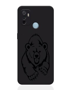 Чехол для смартфона Oppo A53 черный силиконовый Медведь Musthavecase