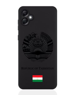 Чехол для Samsung A05 Черный лаковый Герб Таджикистана Signumcase