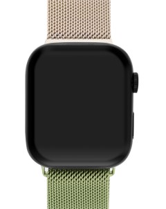 Ремешок для Apple Watch Series 9 45 mm металлический Зелёно золотой Mutural