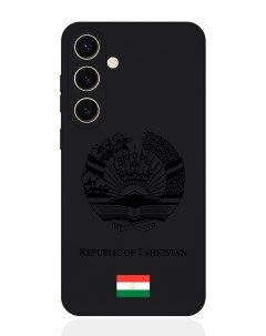 Чехол для Samsung S24 Черный лаковый Герб Таджикистана Signumcase