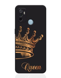 Чехол для смартфона Oppo A53 черный силиконовый Парный чехол корона Queen Musthavecase