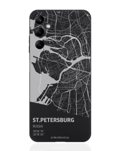 Чехол для смартфона Samsung A05S черный силиконовый Карта Санкт Петербурга Musthavecase