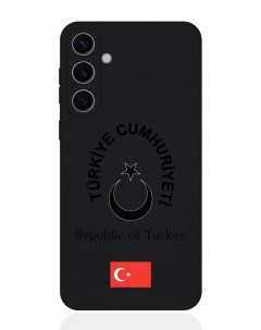 Чехол для Samsung S24 Plus Черный лаковый Герб Турции Signumcase