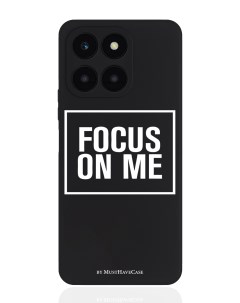 Чехол для смартфона Honor X6A черный силиконовый Focus on me Musthavecase