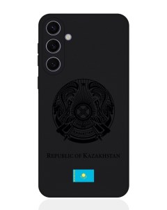 Чехол для Samsung S24 Plus Черный лаковый Герб Казахстана Signumcase