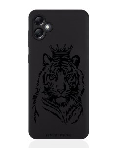 Чехол для смартфона Samsung A05 черный силиконовый Тигр с Короной Musthavecase