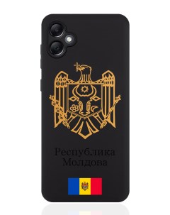 Чехол для Samsung A05 Золотой Герб Республики Молдова Герб Молдавии Signumcase