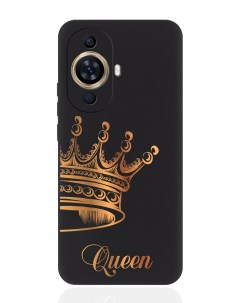 Чехол для смартфона Huawei Nova 11 черный силиконовый Парный чехол корона Queen Musthavecase