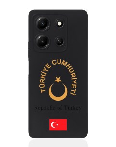 Чехол для Infinix Note 30i Золотой Герб Турции Signumcase