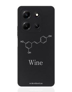Чехол для смартфона Infinix Note 30i черный силиконовый Молекула вина Musthavecase