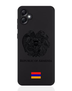 Чехол для Samsung A05 Черный лаковый Герб Армении Signumcase