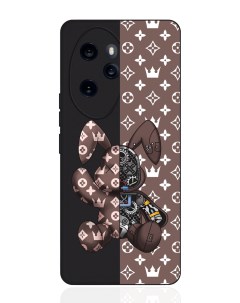 Чехол для смартфона Honor 100 Pro черный силиконовый Коричневый заяц Musthavecase