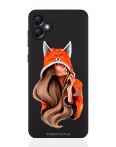 Чехол для смартфона Samsung A05 черный силиконовый Foxy Girl Musthavecase