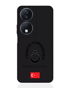 Чехол для Honor X7b Черный лаковый Герб Турции Signumcase