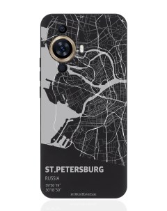 Чехол для смартфона Huawei Nova 11 черный силиконовый Карта Санкт Петербурга Musthavecase