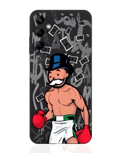 Чехол для смартфона Samsung A05S черный силиконовый Monopoly Boxing Musthavecase