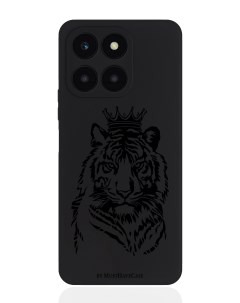 Чехол для смартфона Honor X6A черный силиконовый Тигр с Короной Musthavecase