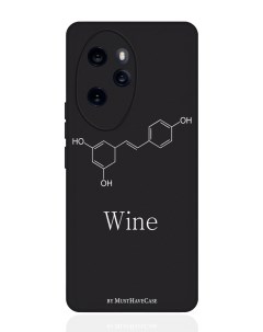 Чехол для смартфона Honor 100 Pro черный силиконовый Молекула вина Musthavecase
