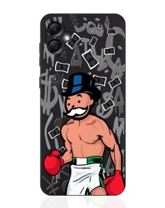 Чехол для смартфона Samsung A05 черный силиконовый Monopoly Boxing Musthavecase