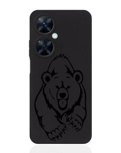 Чехол для смартфона Huawei Nova 11i черный силиконовый Медведь Musthavecase