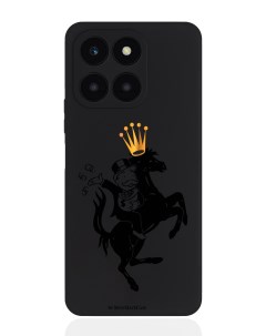 Чехол для смартфона Honor X6A черный силиконовый Monopoly на коне Musthavecase