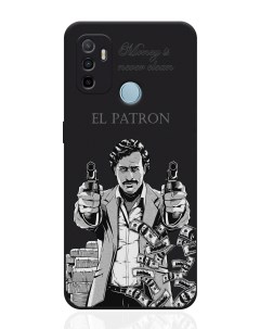 Чехол для смартфона Oppo A53 черный силиконовый El Patron Pablo Escobar Musthavecase