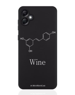 Чехол для смартфона Samsung A05 черный силиконовый Молекула вина Musthavecase