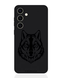 Чехол для смартфона Samsung S24 черный силиконовый Волк Musthavecase