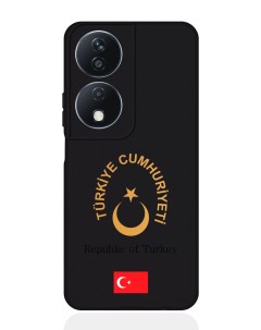 Чехол для Honor X7b Золотой Герб Турции Signumcase