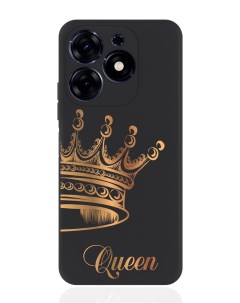 Чехол для смартфона Tecno Spark Go 2024 черный силиконовый Парный чехол корона Queen Musthavecase