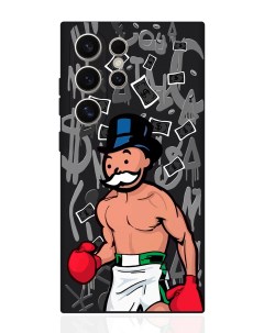 Чехол для смартфона Samsung S24 Ultra черный силиконовый Monopoly Boxing Musthavecase