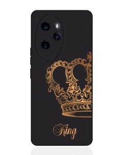Чехол для смартфона Honor 100 Pro черный силиконовый Парный чехол корона King Musthavecase