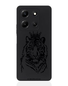 Чехол для смартфона Infinix Note 30i черный силиконовый Тигр с Короной Musthavecase