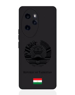 Чехол для Honor 100 Pro Черный лаковый Герб Таджикистана Signumcase