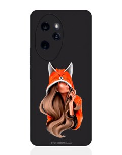 Чехол для смартфона Honor 100 Pro черный силиконовый Foxy Girl Musthavecase