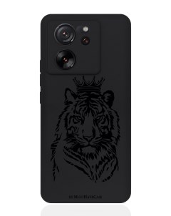 Чехол для смартфона Xiaomi 13T черный силиконовый Тигр с Короной Musthavecase