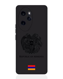 Чехол для Honor 100 Pro Черный лаковый Герб Армении Signumcase