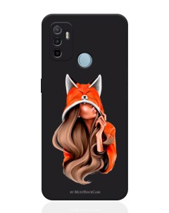 Чехол для смартфона Oppo A53 черный силиконовый Foxy Girl Musthavecase