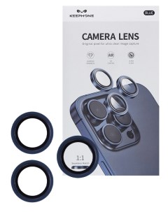 Защитные линзы для iPhone 15 Pro Max стекло с AR покрытием Синий Keephone