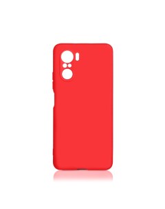 Чехол для Poco F3 Xiaomi Redmi K40 красн силикон с мф Df