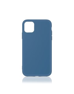Чехол для iPhone 11 Pro синий силикон с микрофиброй Df