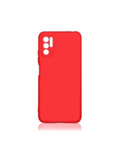 Чехол для Xiaomi Redmi Note 10T красн силикон с м фиб Df