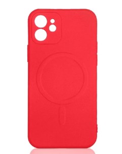 Чехол для iPhone 12 mini MagSafe красный силикон с м ф Df