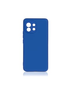 Чехол для Xiaomi Mi 11 синий силикон с микрофиброй Df