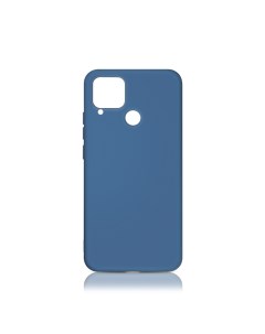 Чехол для Realme C15 Blue силикон с микрофиброй rmOriginal 06 blue Df